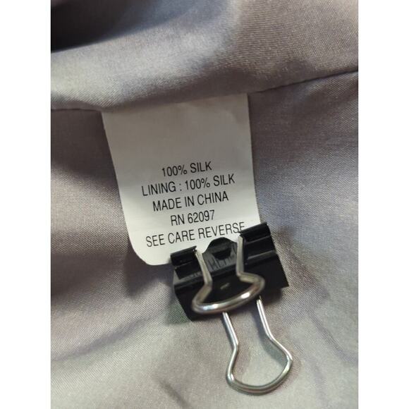 FLAWED‎ Vivienne Tam Dress Woman's Size Large Gray Silver Sequin Sleeveless Silk - Picture 13 of 16